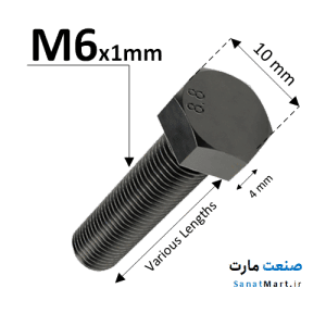 پیچ خشکه قطر 6 طول های مختلف