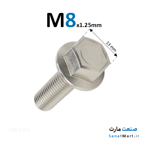 پیچ واشردار آچاری قطر 8