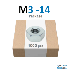 مهره گالوانیزه سفید سایز 3 تا 14