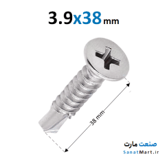 پیچ سرمته سرتخت 3.9x38