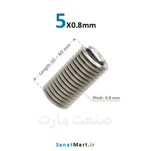 بوش فنری هلی کویل سایز M5x0.8